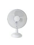 Deco Airo 12 Inch 3 Speed Oscillating Desk Fan in White