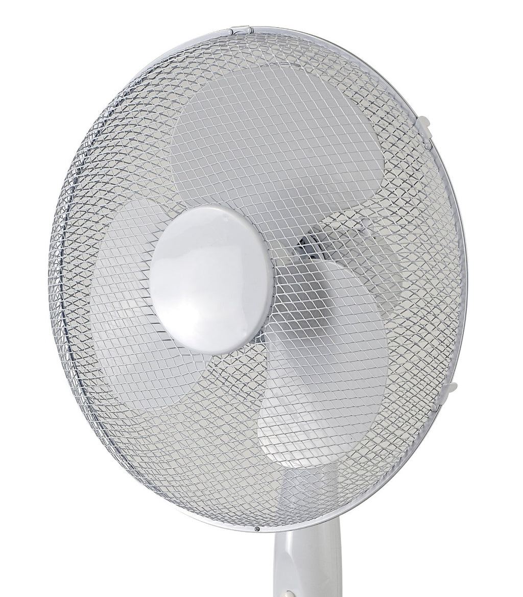 Deco Airo 16 Inch Pedestal Fan in White