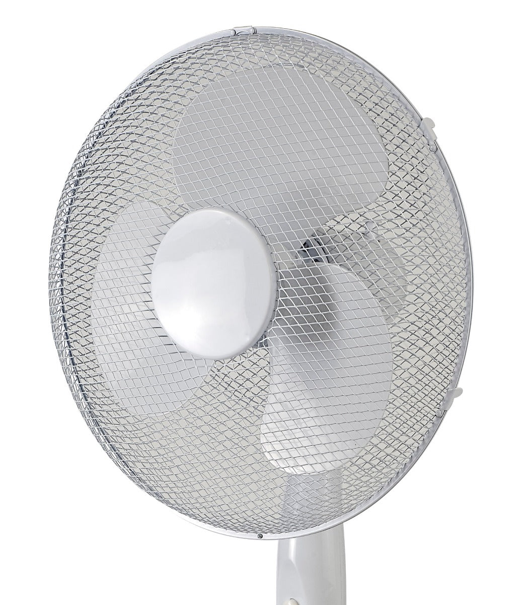 Deco Airo 16 Inch Pedestal Fan in White