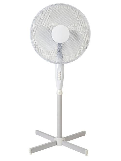 Deco Airo 16 Inch Pedestal Fan in White