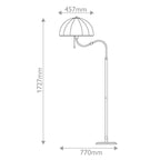Alora Mood Crosby Floor Lamp in Satin Cream & Brushed Gold