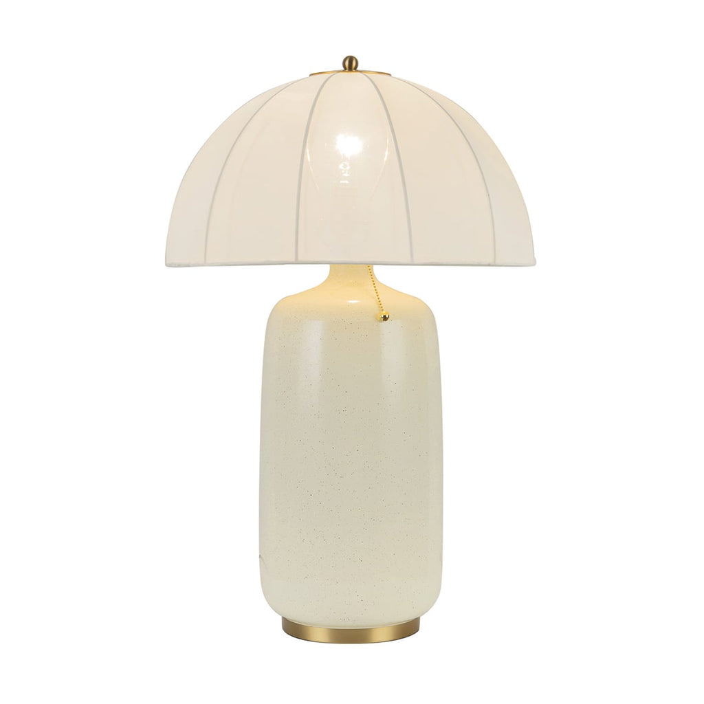 Alora Mood Crosby Table Lamp in Satin Cream & Brushed Gold