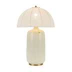 Alora Mood Crosby Table Lamp in Satin Cream & Brushed Gold