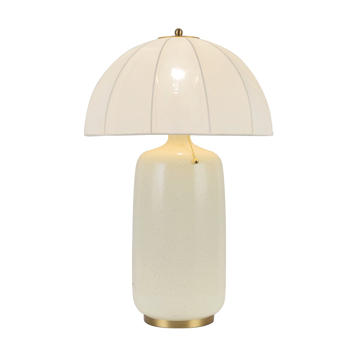 Alora Mood Crosby Table Lamp in Satin Cream & Brushed Gold