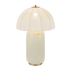 Alora Mood Crosby Table Lamp in Satin Cream & Brushed Gold
