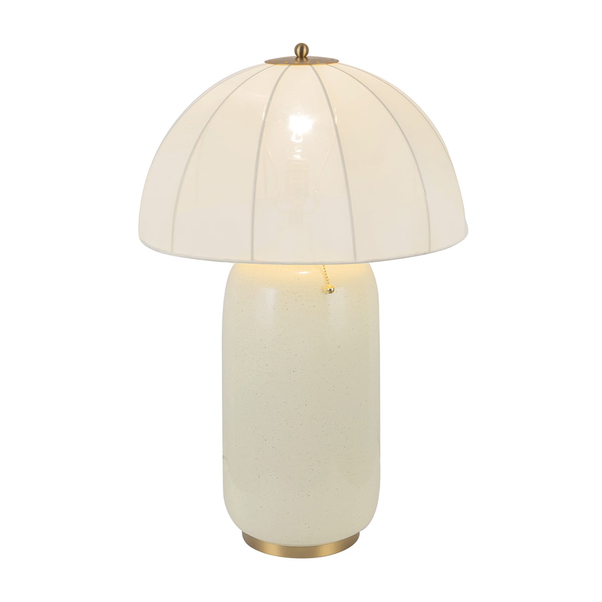 Alora Mood Crosby Table Lamp in Satin Cream & Brushed Gold