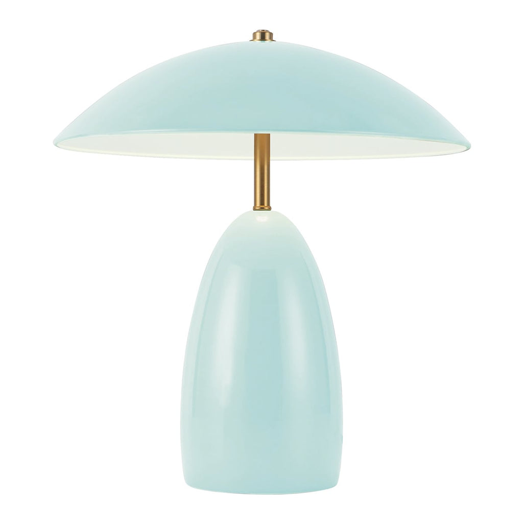 Alora Mood Poppy LED Medium Table Lamp in Cerulean Light Blue