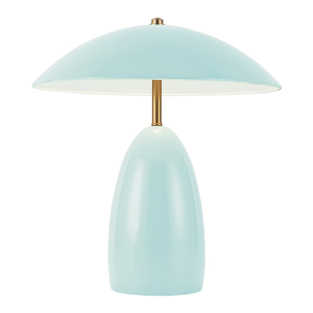 Alora Mood Poppy LED Medium Table Lamp in Cerulean Light Blue