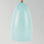 Alora Mood Poppy LED Medium Table Lamp in Cerulean Light Blue
