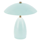Alora Mood Poppy 12V LED Rechargeable Small Table in Cerulean Light Blue