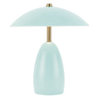 Alora Mood Poppy 12V LED Rechargeable Small Table in Cerulean Light Blue