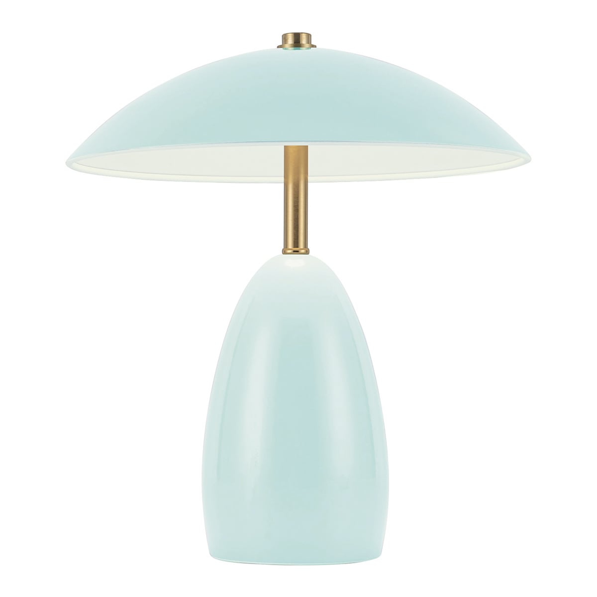 Alora Mood Poppy 12V LED Rechargeable Small Table in Cerulean Light Blue