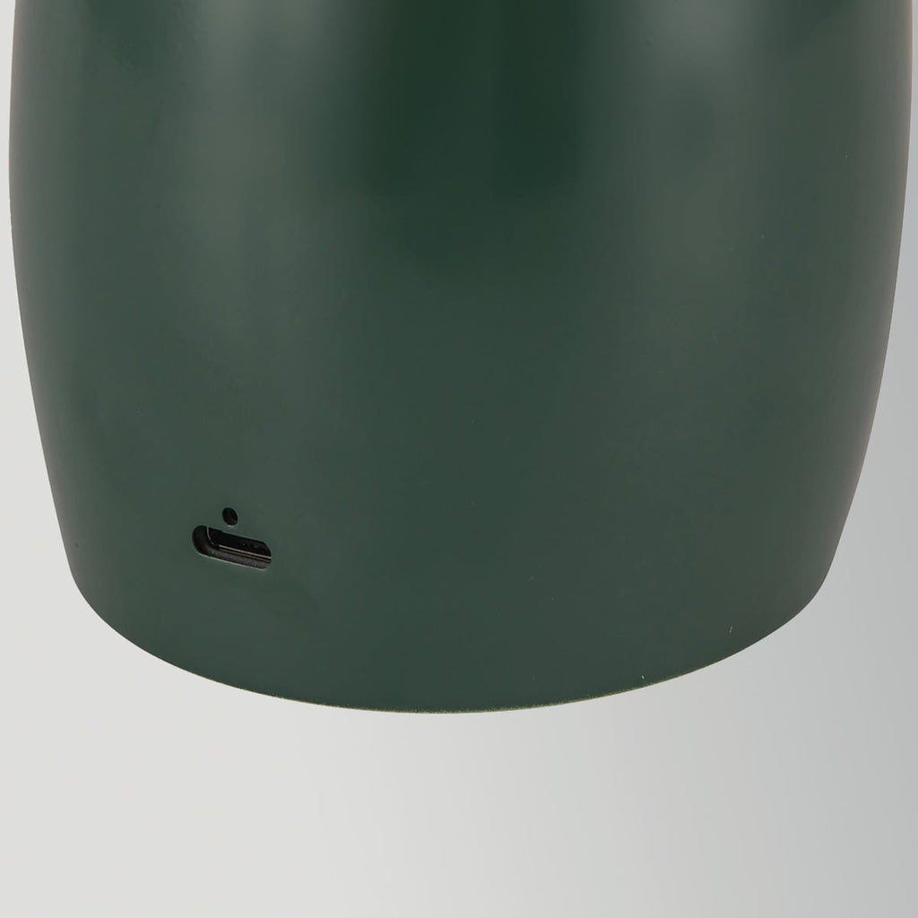 Alora Mood Poppy 12V LED Rechargeable Small Table in Pine Green