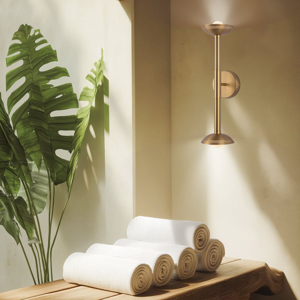 Alora Mood Arden 2 Light LED Wall Light in Brushed Gold