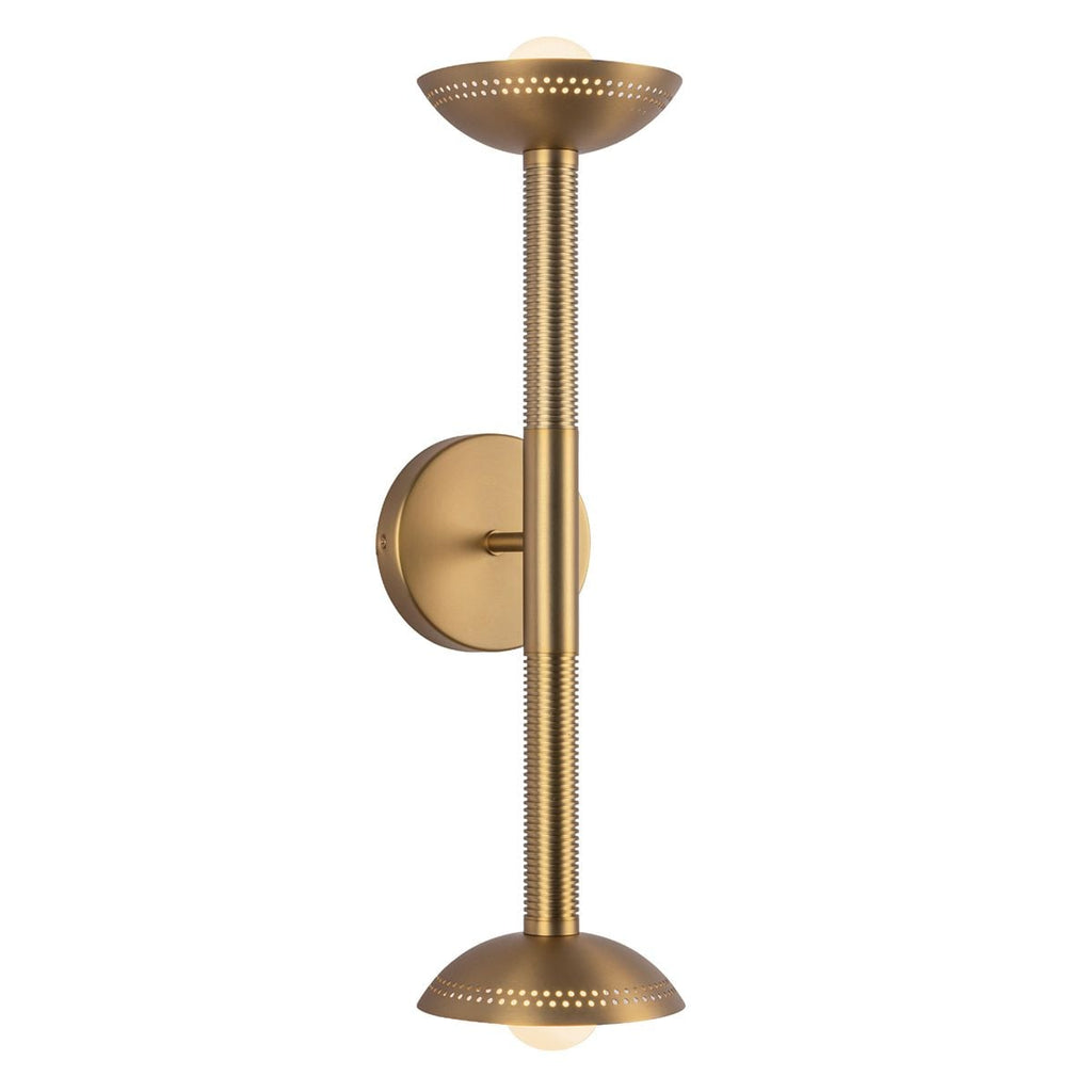 Alora Mood Arden 2 Light LED Wall Light in Brushed Gold