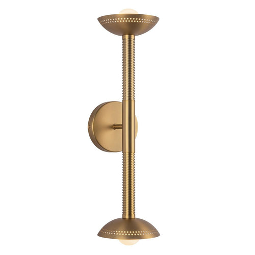 Alora Mood Arden 2 Light LED Wall Light in Brushed Gold