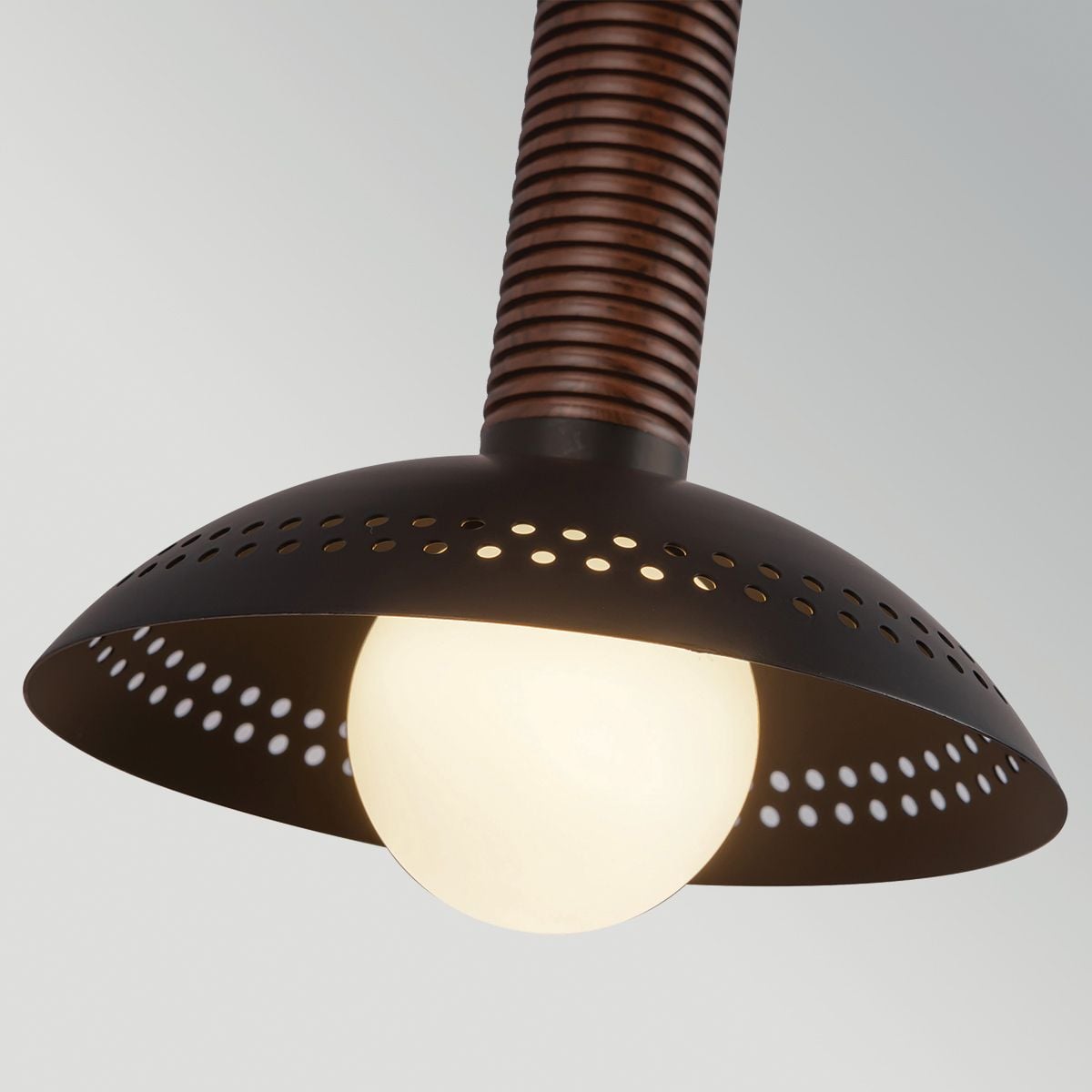Alora Mood Arden 2 Light LED Wall Light in Matte Black and Walnut Wood Veneer
