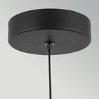 Alora Mood Arden LED Mini Pendant in Matte Black and Walnut Wood Veneer