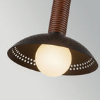 Alora Mood Arden LED Mini Pendant in Matte Black and Walnut Wood Veneer