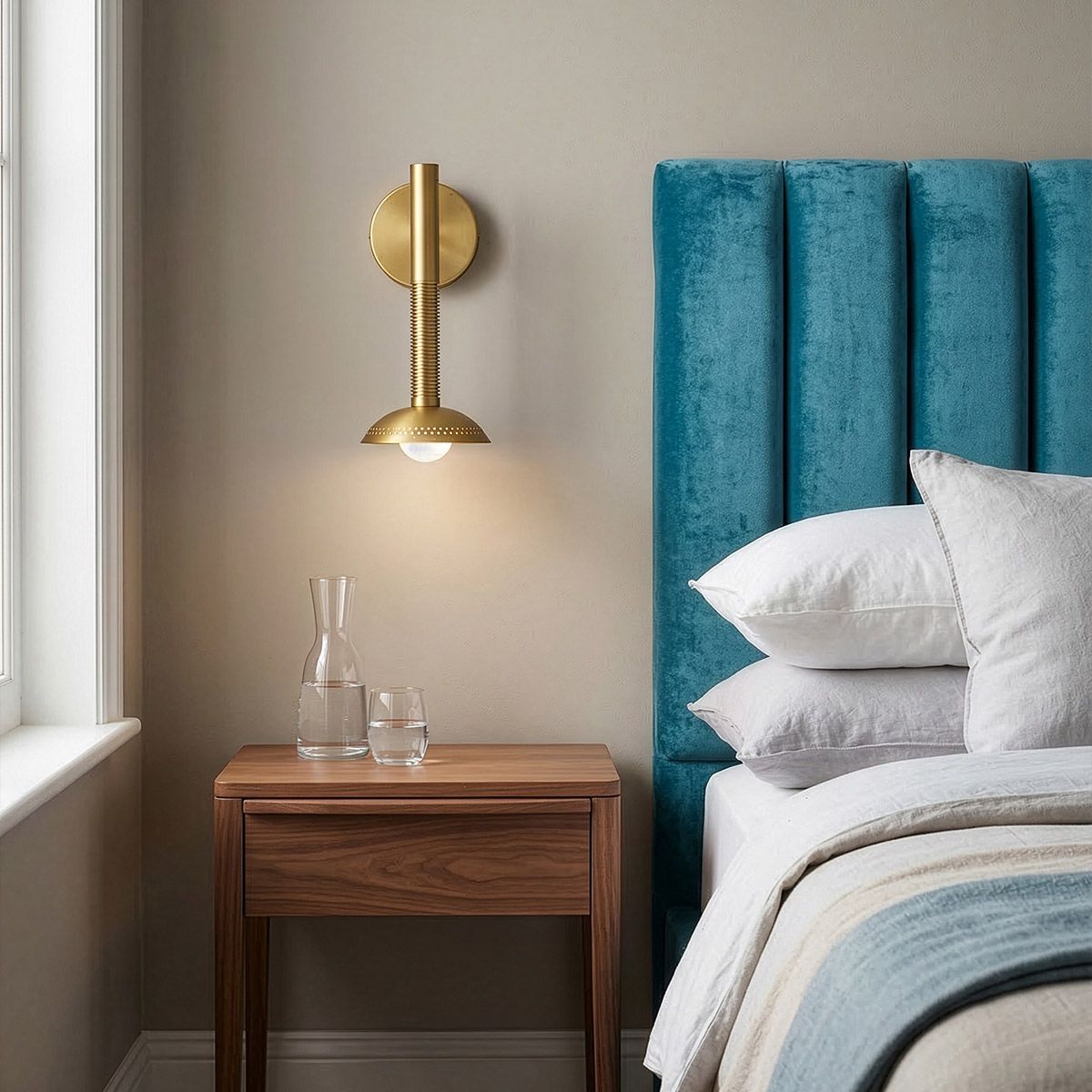 Alora Mood Arden LED Wall Light in Brushed Gold