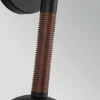 Alora Mood Arden LED Wall Light in Matte Black and Walnut Wood Veneer