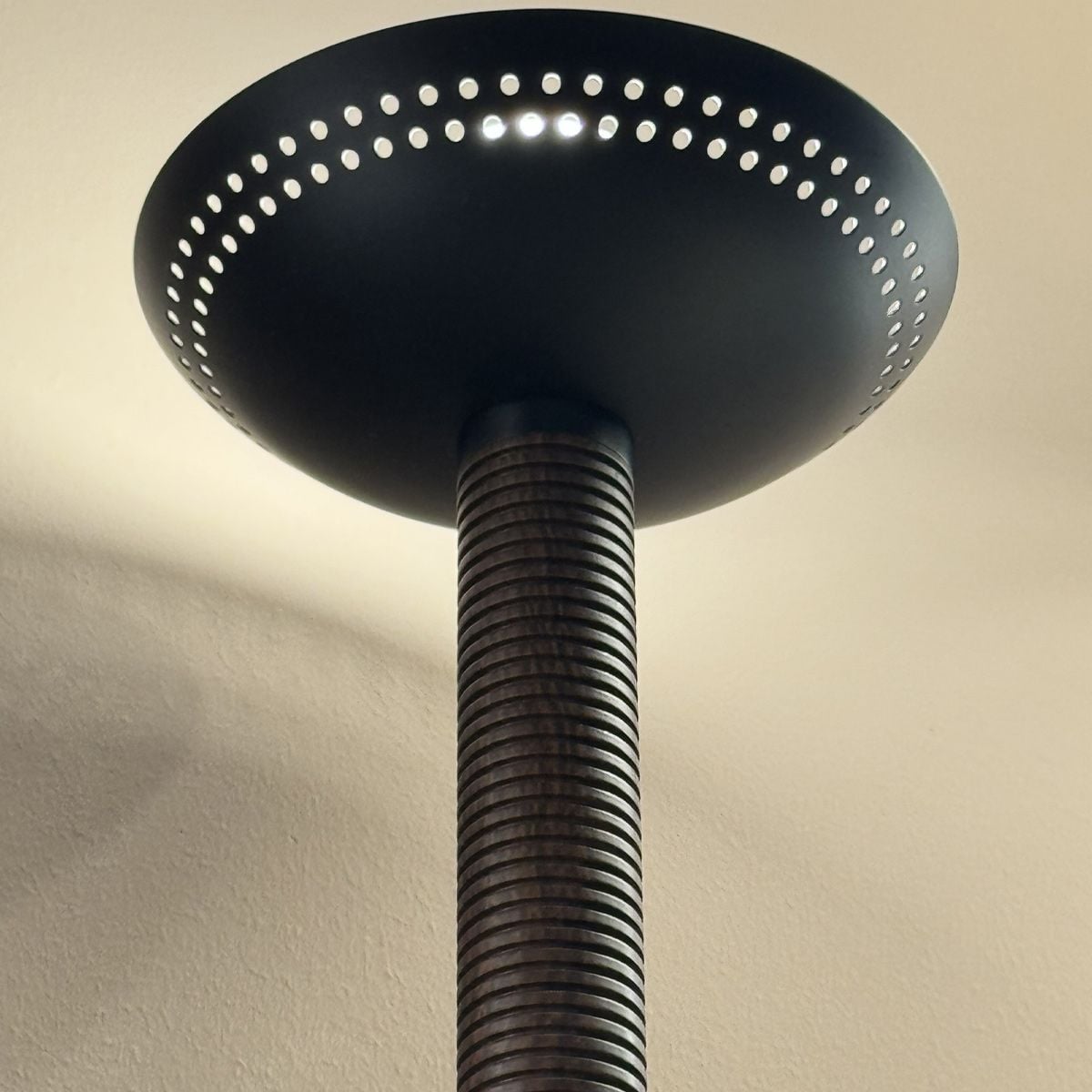 Alora Mood Arden LED Wall Light in Matte Black and Walnut Wood Veneer