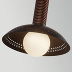 Alora Mood Arden LED Wall Light in Matte Black and Walnut Wood Veneer