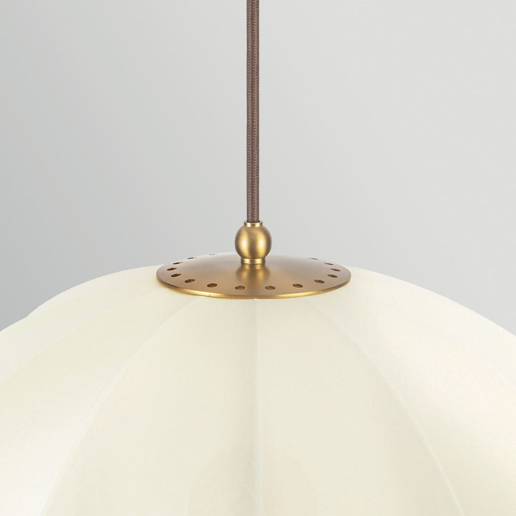 Alora Mood Crosby 4 Light Pendant in Satin Cream & Brushed Gold