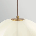 Alora Mood Crosby 4 Light Pendant in Satin Cream & Brushed Gold