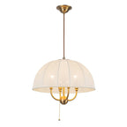 Alora Mood Crosby 4 Light Pendant in Satin Cream & Brushed Gold