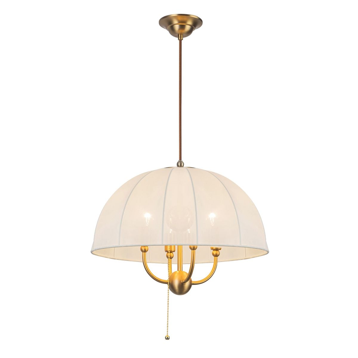 Alora Mood Crosby 4 Light Pendant in Satin Cream & Brushed Gold