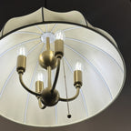Alora Mood Crosby 4 Light Pendant in Satin Cream & Brushed Gold