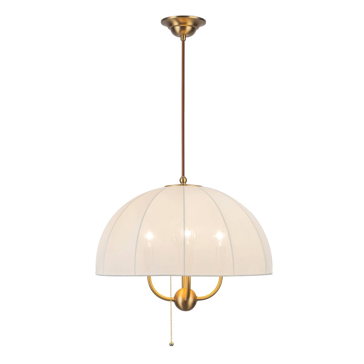 Alora Mood Crosby 4 Light Pendant in Satin Cream & Brushed Gold