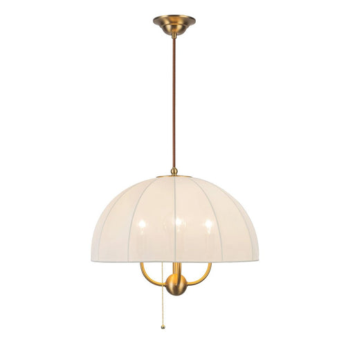 Alora Mood Crosby 4 Light Pendant in Satin Cream & Brushed Gold