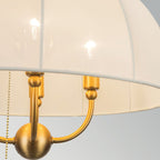 Alora Mood Crosby 4 Light Pendant in Satin Cream & Brushed Gold