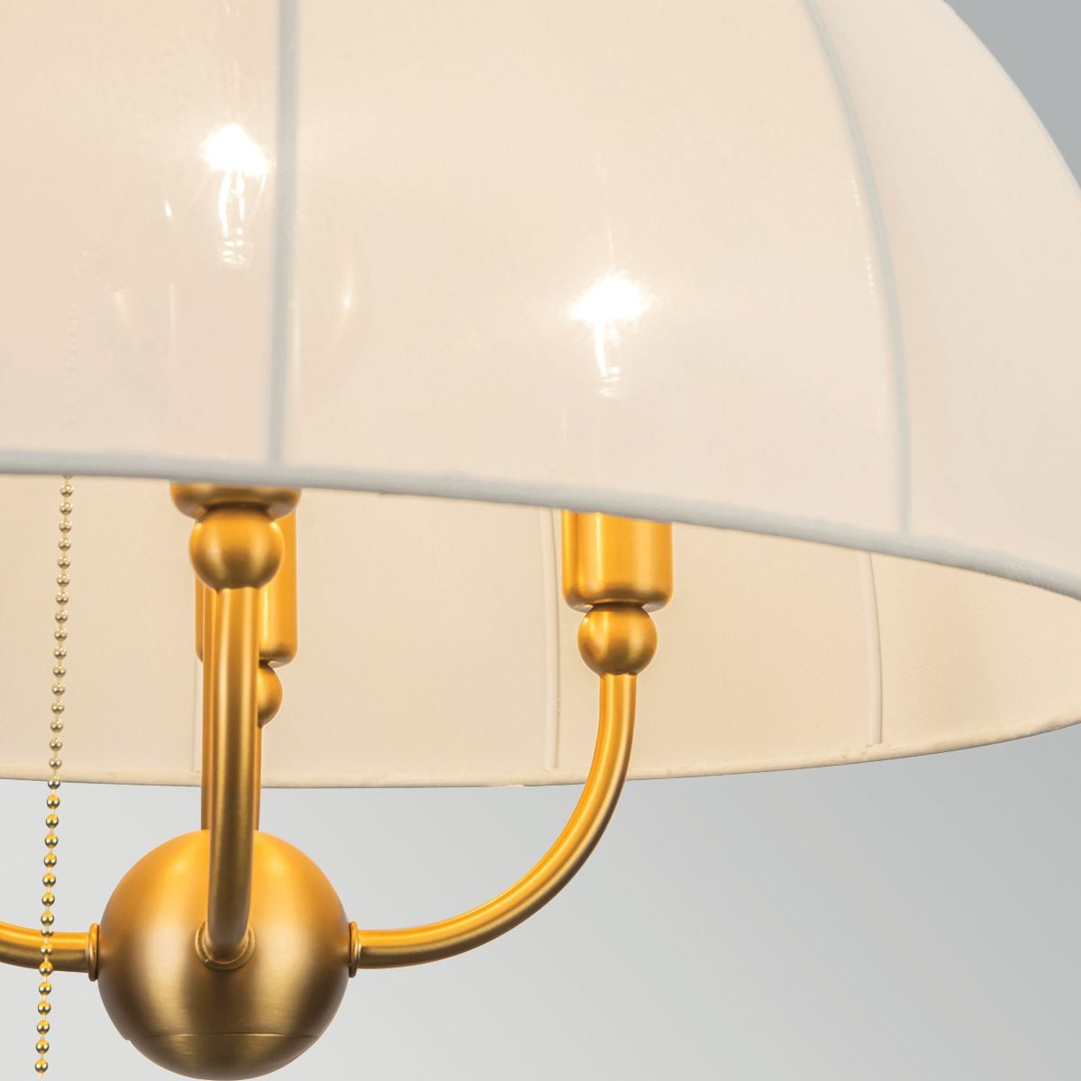 Alora Mood Crosby 4 Light Pendant in Satin Cream & Brushed Gold
