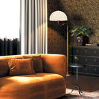 Alora Mood Crosby Floor Lamp in Satin Cream & Brushed Gold