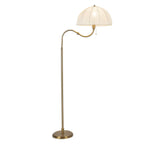 Alora Mood Crosby Floor Lamp in Satin Cream & Brushed Gold