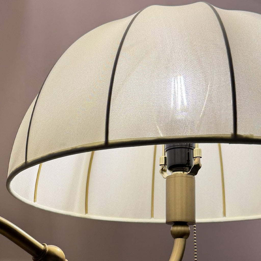 Alora Mood Crosby Floor Lamp in Satin Cream & Brushed Gold