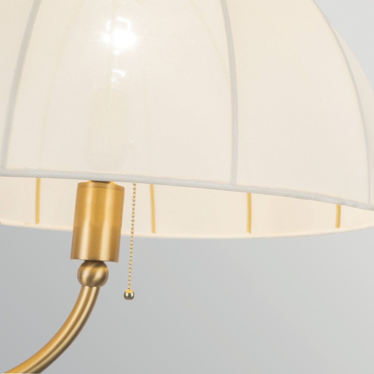 Alora Mood Crosby Floor Lamp in Satin Cream & Brushed Gold