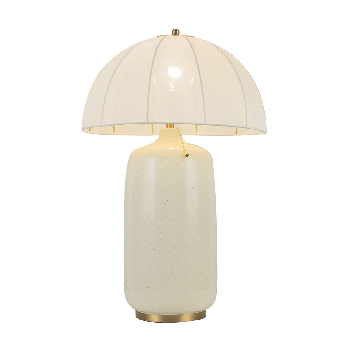 Alora Mood Crosby Table Lamp in Satin Cream & Brushed Gold