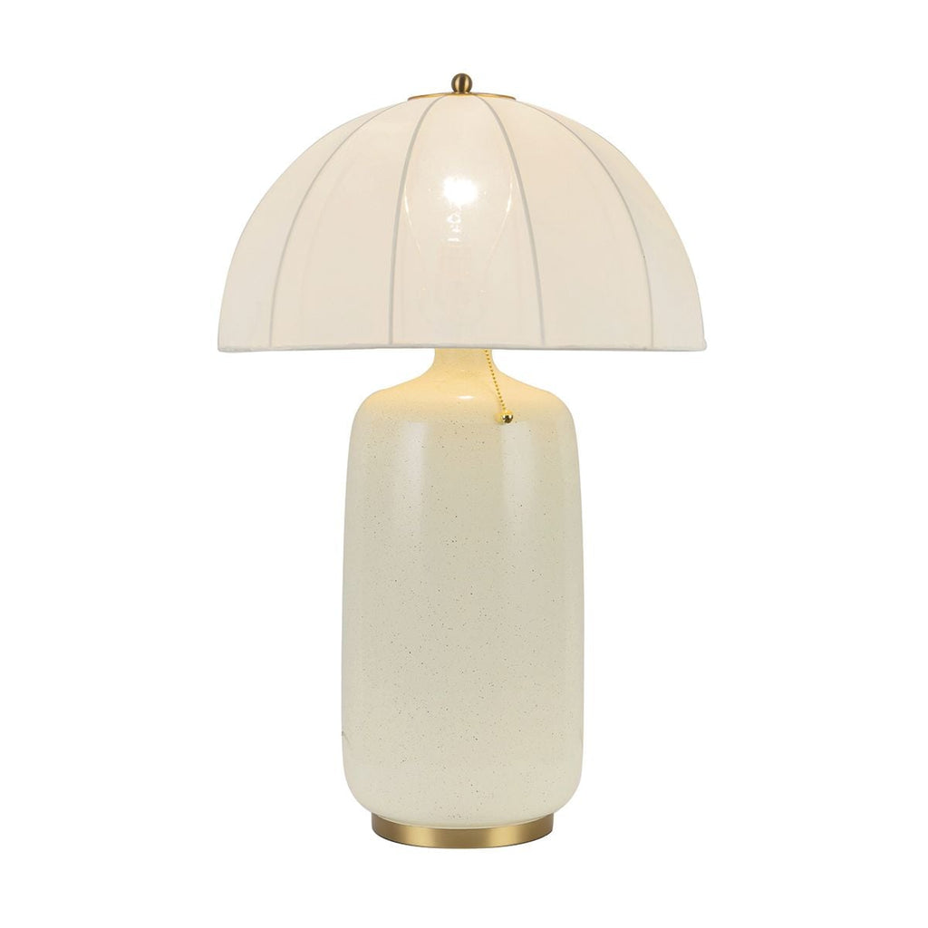 Alora Mood Crosby Table Lamp in Satin Cream & Brushed Gold