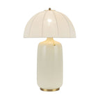 Alora Mood Crosby Table Lamp in Satin Cream & Brushed Gold