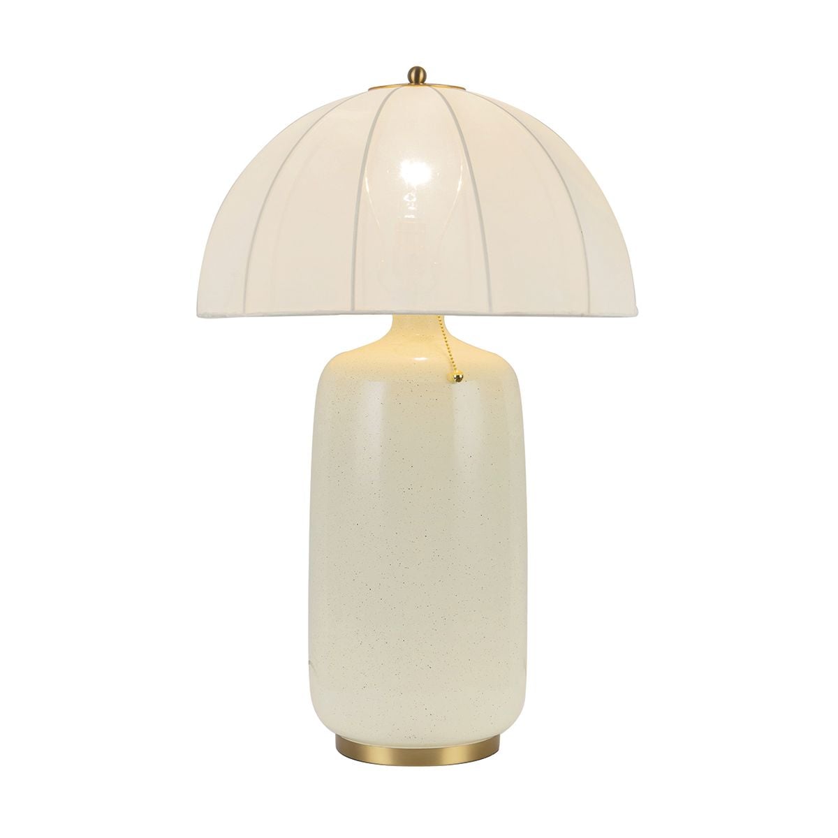 Alora Mood Crosby Table Lamp in Satin Cream & Brushed Gold