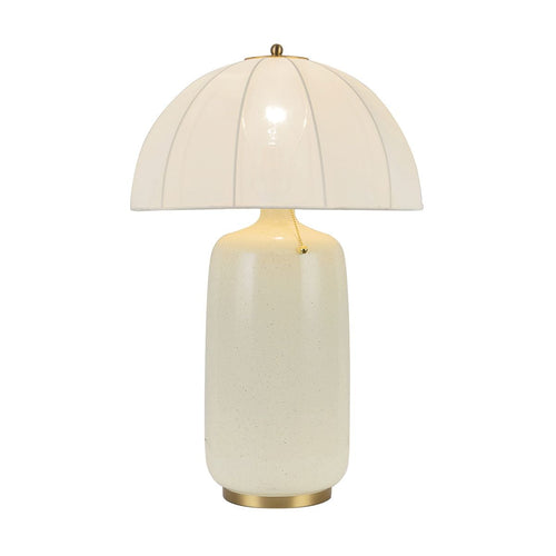 Alora Mood Crosby Table Lamp in Satin Cream & Brushed Gold