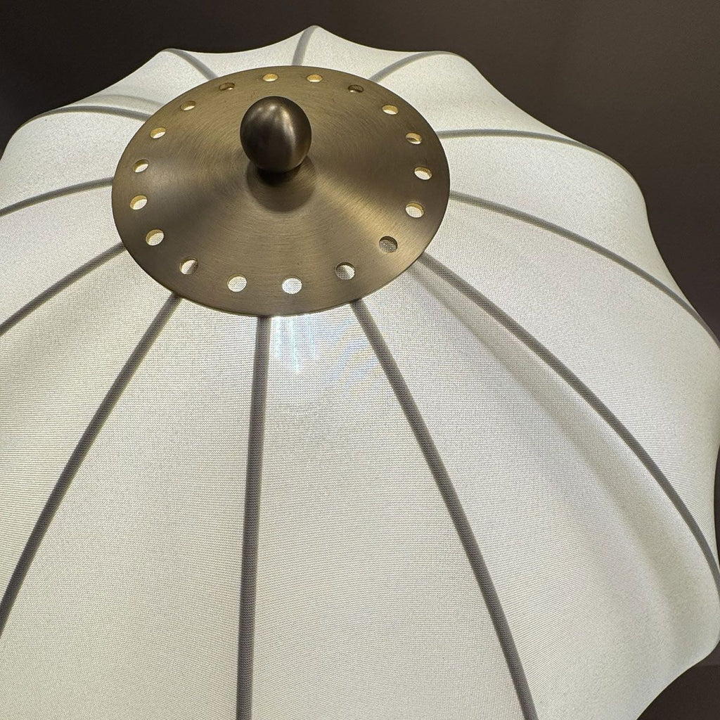 Alora Mood Crosby Table Lamp in Satin Cream & Brushed Gold