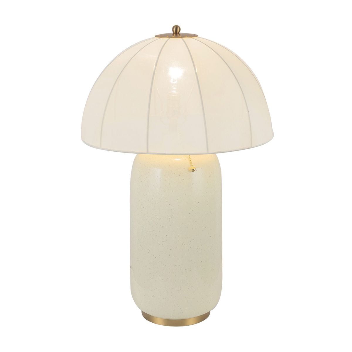 Alora Mood Crosby Table Lamp in Satin Cream & Brushed Gold