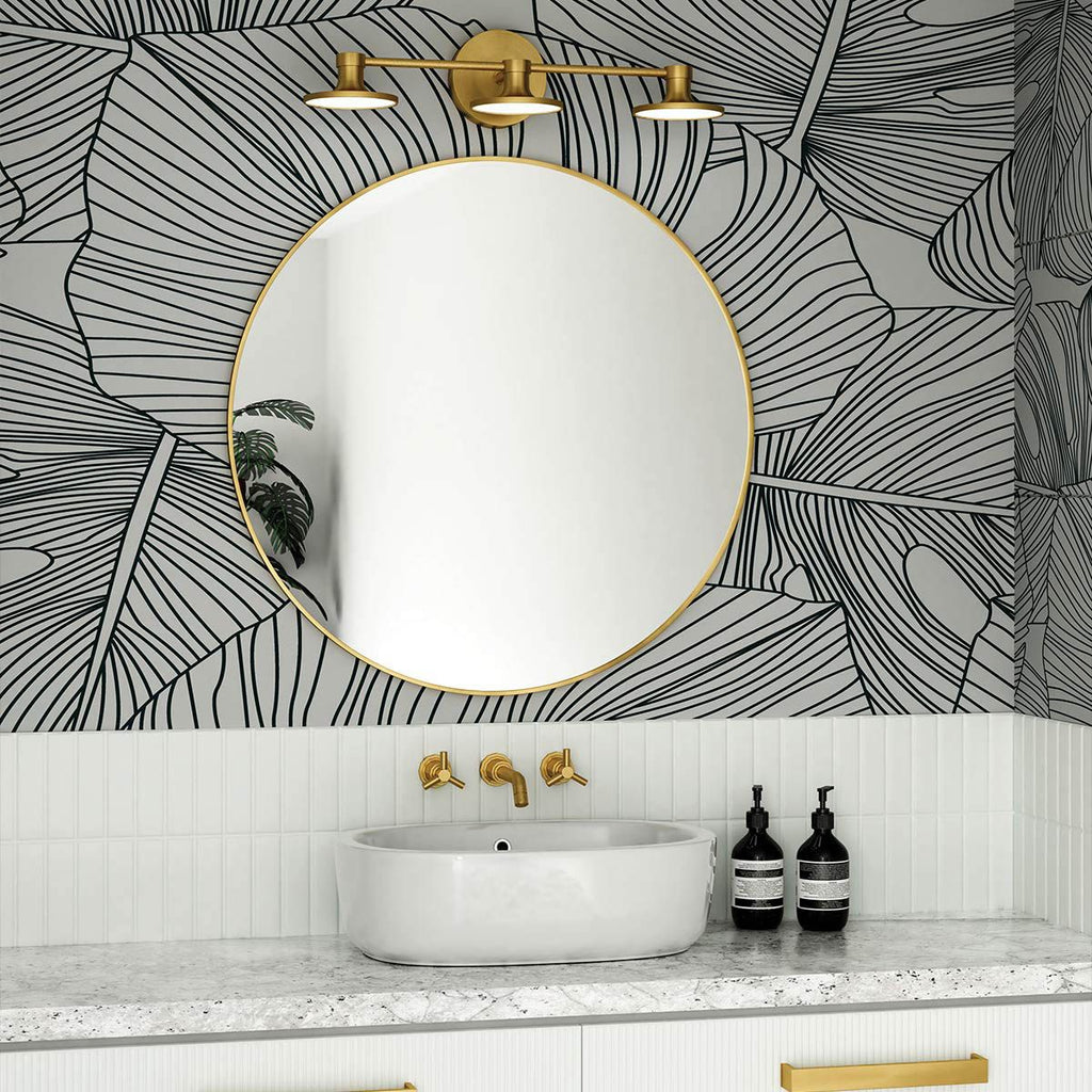 Alora Mood Issa 3 Light LED Wall Light in Brushed Gold