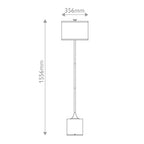 Alora Mood Issa Floor Lamp in Brushed Gold and Ivory Linen