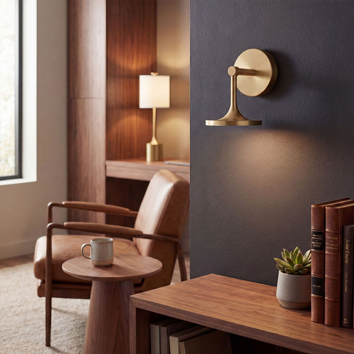 Alora Mood Issa LED Wall Light in Brushed Gold